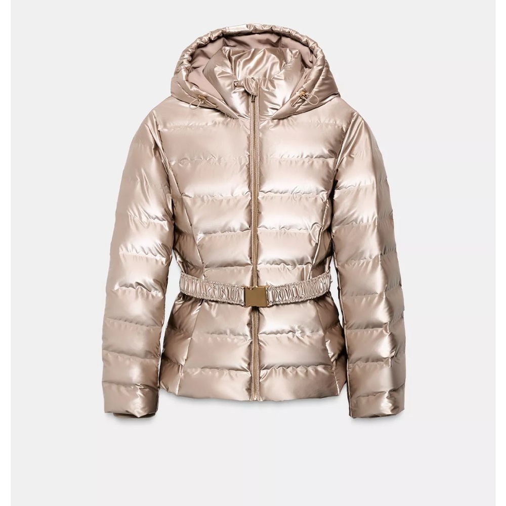 Zara Shiny Hooded Puffer Jacket